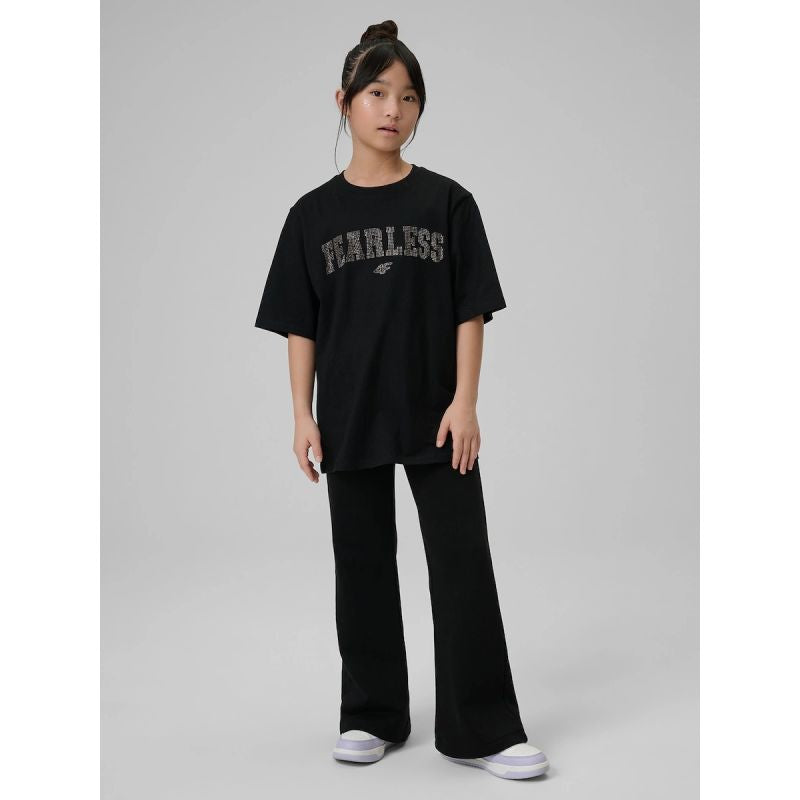 Loose T-shirt with print for girls 4F 4FJRSS26TTSHF3453-20S 4f