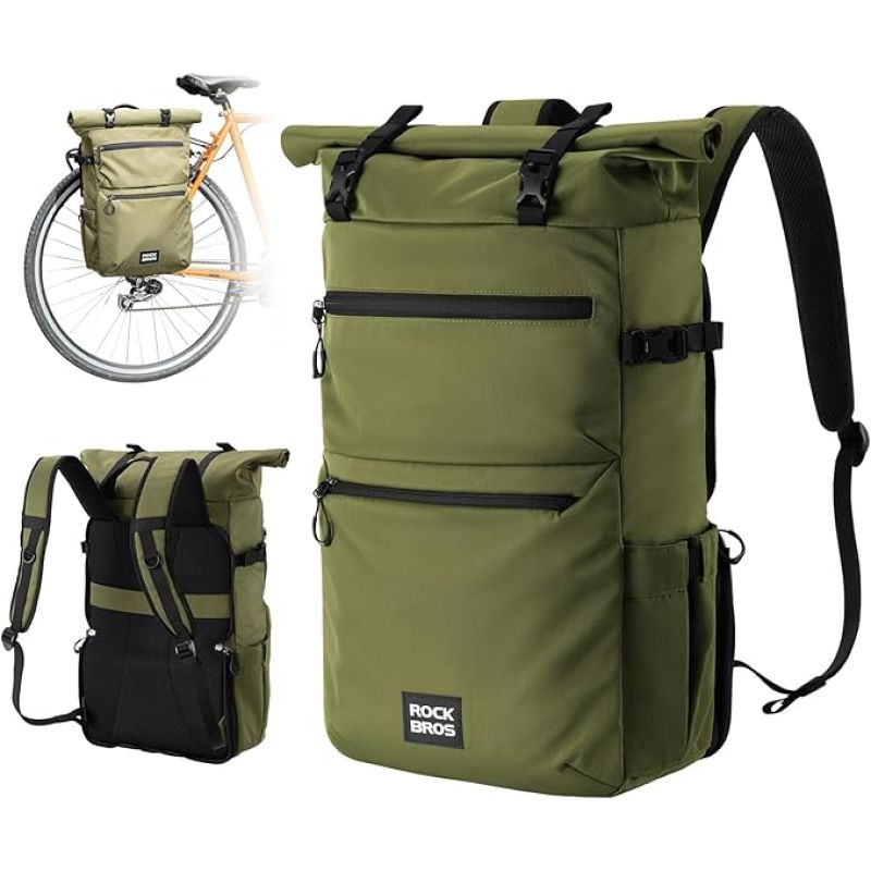 Rockbros multifunctional bag/backpack green 11-16l Rockbros/Torby Rowerowe/Plecaki Your Sports Performance