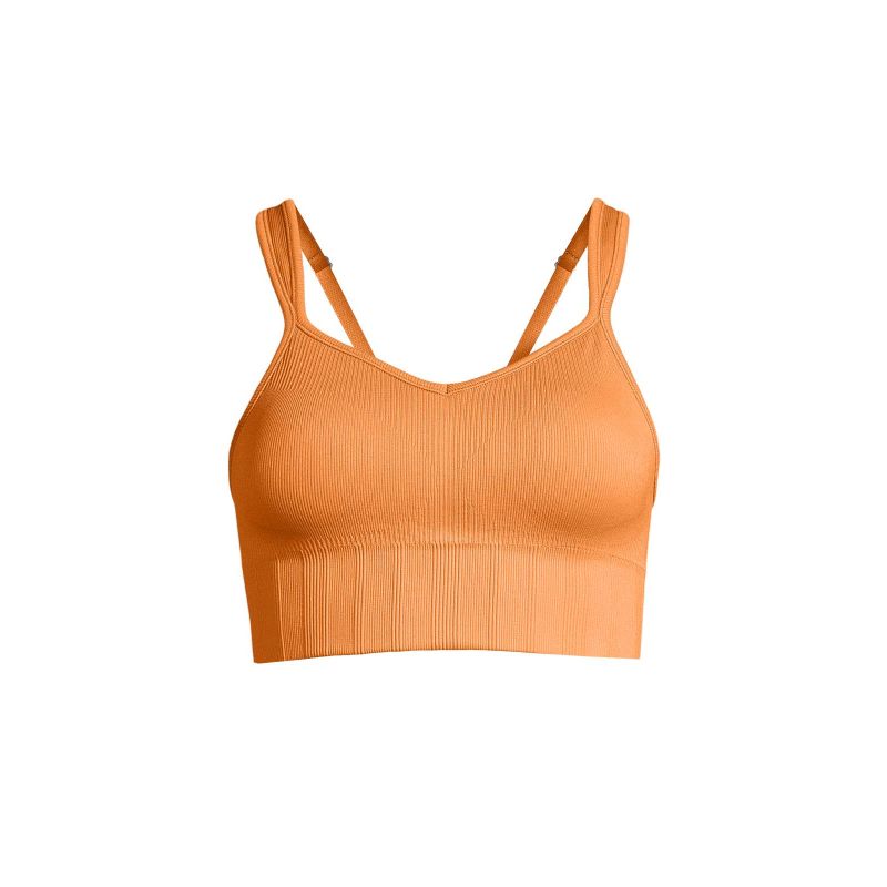 CASALL Seamless Rib Padded Sports Bra Juicy Orange Import z PMSport Your Sports Performance