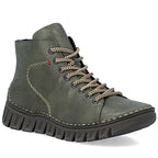 Women's ankle boots, green, insulated, Rieker 57501-54
