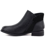 Women’s black lined leather ankle boots M.Daszyński SFY2648-1