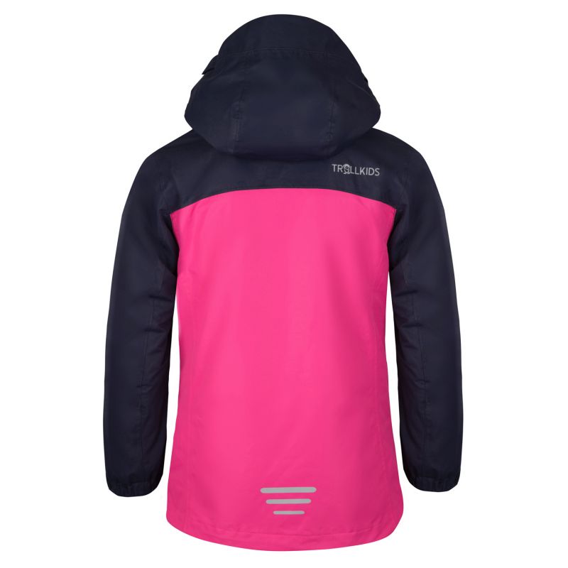 TrollKids Girls Bryggen 3in1 Jacket with lining, navy/magenta, waterproof, pink (419-114) In preparation Your Sports Performance
