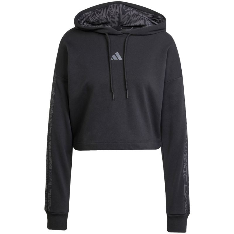adidas Essentials 3 Stripes Print French Terry Hoodie W JC6244 Clothing/Lifestyle/adidas Adidas