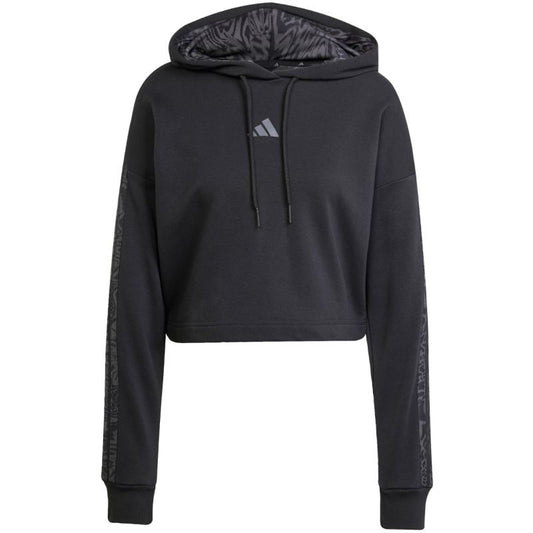adidas Essentials 3 Stripes Print French Terry Hoodie W JC6244 Clothing/Lifestyle/adidas Adidas