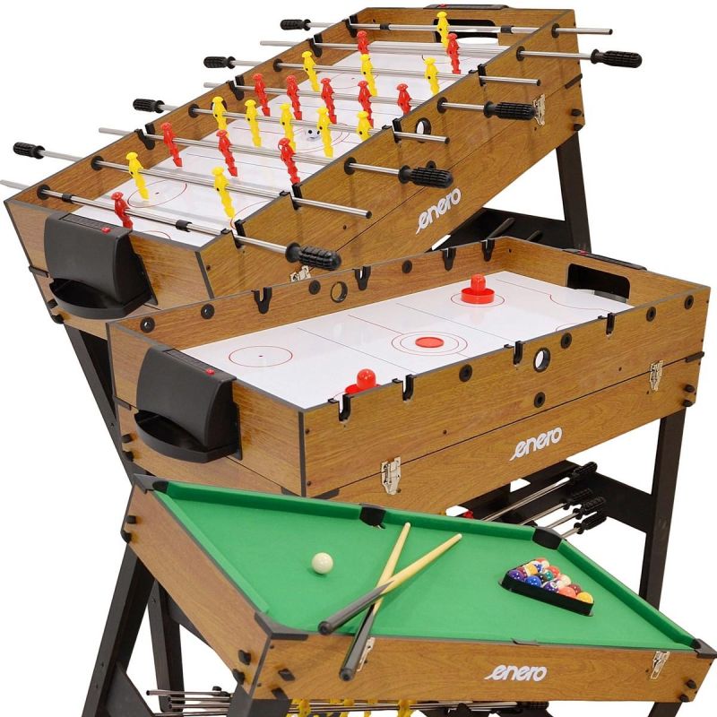 3-in-1 WOODEN TABLE FOR FOOTBALL, BILLIARDS, AIR HOOKUP 121x61x81CM Accessories Your Sports Performance