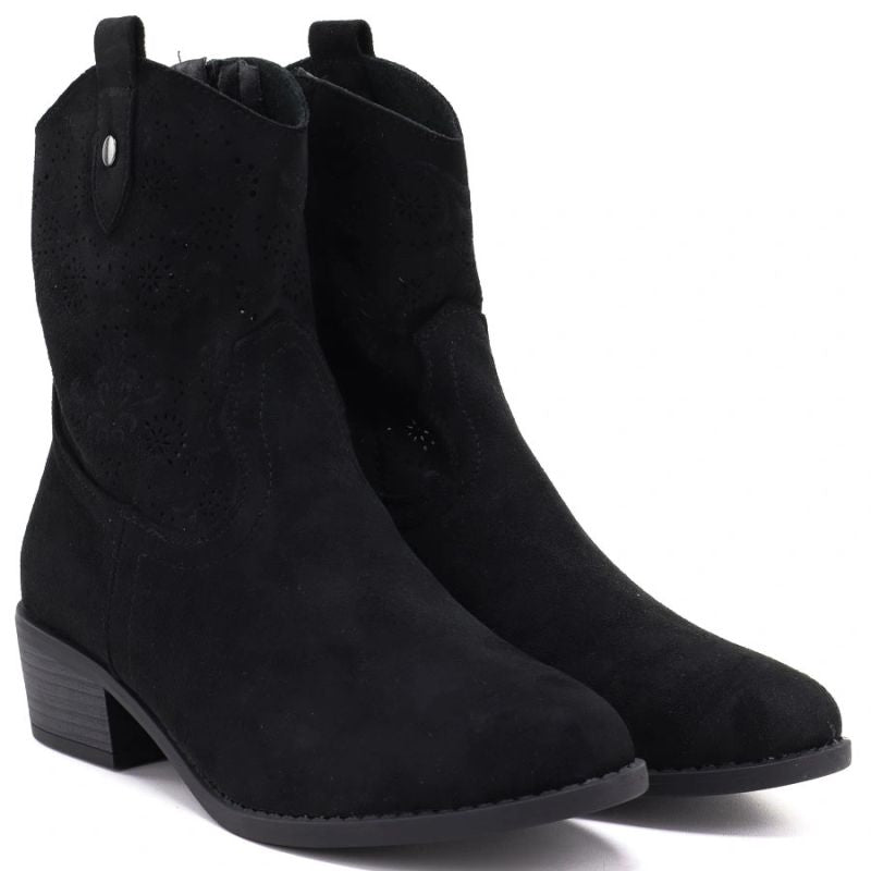 Women’s Black Openwork Ankle Boots M.Daszyński MR2353-23
