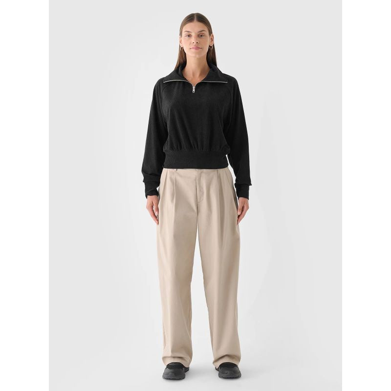 Women's velour sweatshirt without a hood, 4F 4FRAW24TSWSF2054-20S *Kategoria tymczasowa Your Sports Performance