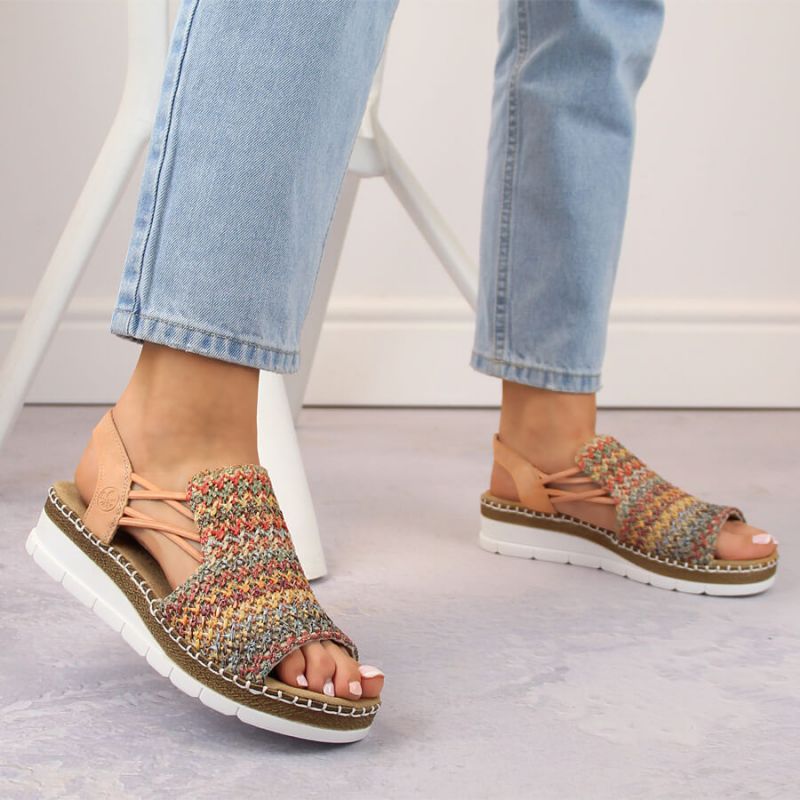 Comfortable Rieker W RKR669 multicolor sandals Footwear/Lifestyle/Rieker Your Sports Performance