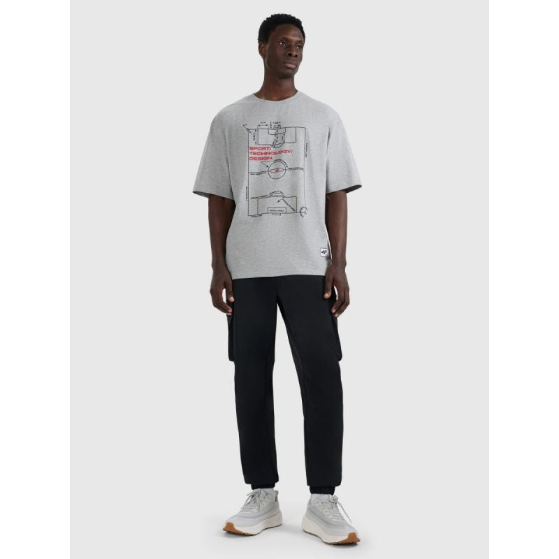 Men's oversize printed T-shirt 4F 4FRAW25TTSHM3257-27M 4f