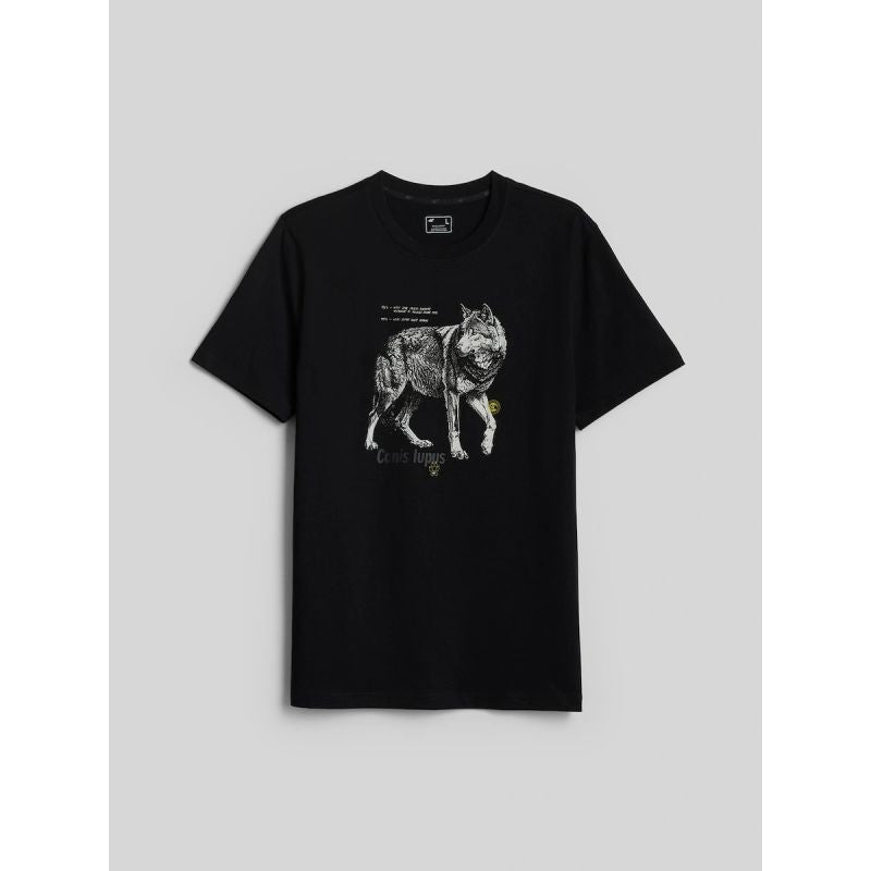 Men's regular printed T-shirt 4F 4FKAW26TTSHM4500-20S