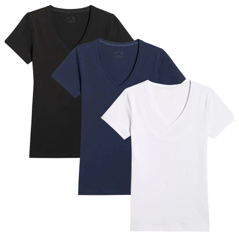 Women's T-shirt (SET OF 3 T-SHIRTS) 4F 4FWMM00TTSHF3307-10S-20S-31S