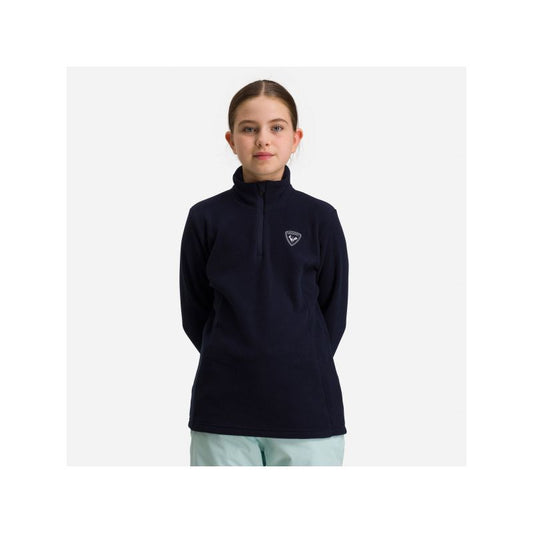 ROSSIGNOL Girl 1/2 Zip Fleece Sweatshirt Navy Blue Import z PMSport Your Sports Performance