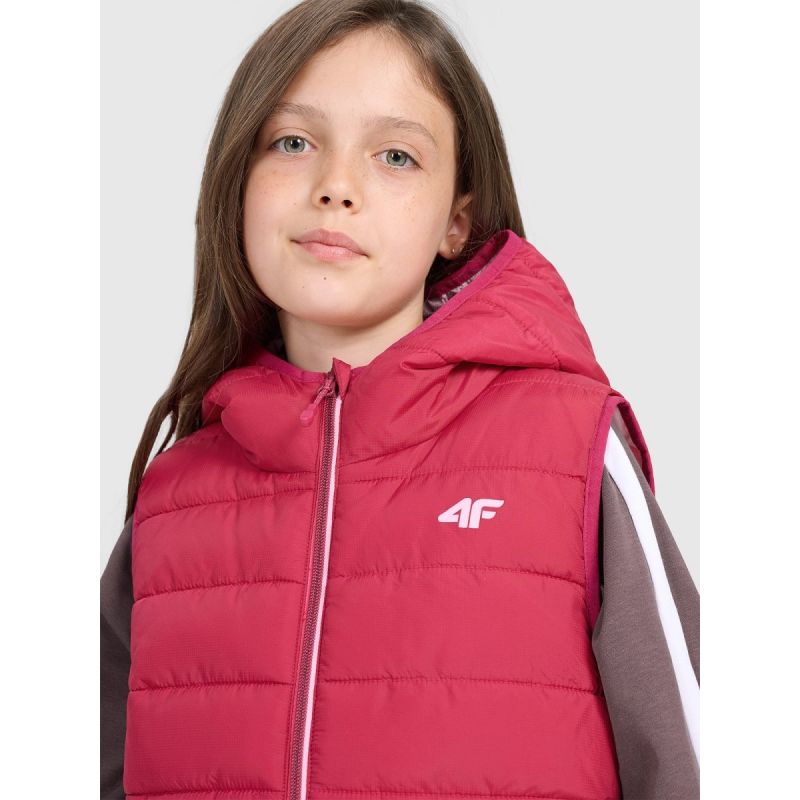 Girls' down vest with synthetic filling 4F 4FJRAW25TVJAF322-54S *Kategoria tymczasowa Your Sports Performance
