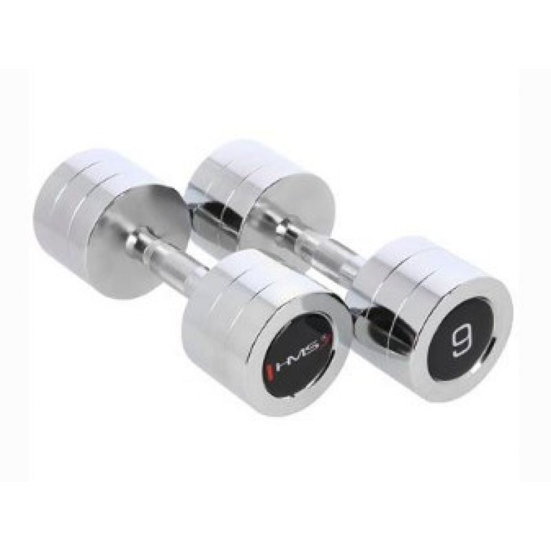 Chrome dumbbells 2x9 kg HMS CHD09 In preparation Your Sports Performance