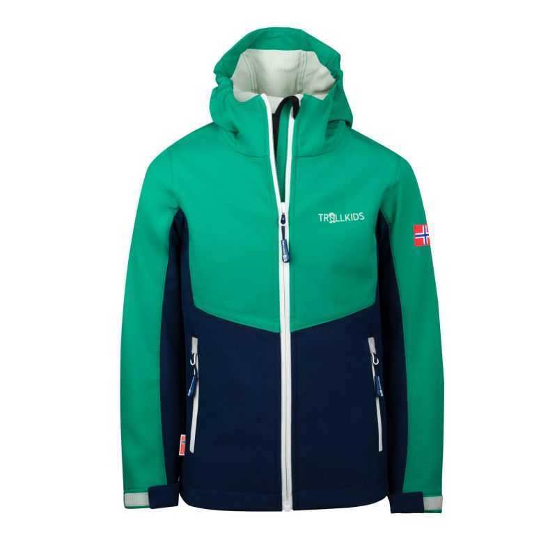 Trollkids Kids Kristiansand Jacket pepper Jr 320-327 softshell jacket Clothing/Outdoor/Reima Your Sports Performance