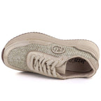 Women's leather sneakers with gold braid Gino Fabiani OL39-5 GOLD Gino Fabiani