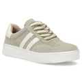 Women's leather sneakers on the platform in khaki Filippo DP7512 Filippo