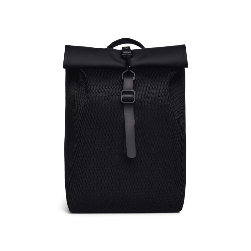 Rains Rolltop Rusksack Mesh Mini Black W3 13350 01 backpack Accessories/Plecaki/pozostałe plecaki Your Sports Performance