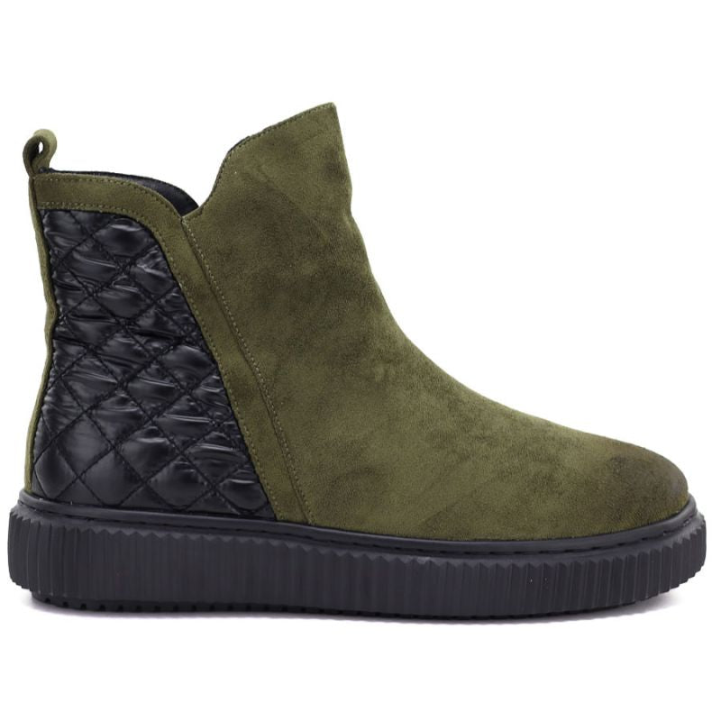 Women's insulated green ankle boots Potocki Z25-JE19365