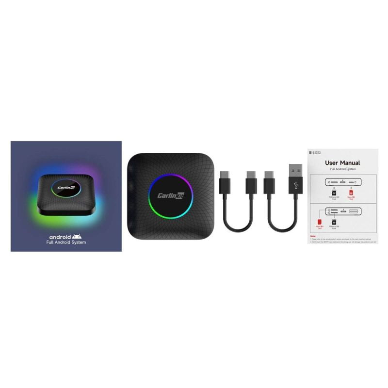 CARLINKIT TBOX Ambient Adapter 8GB+128GB Android 13- 8G/128G Carplay I Android Auto black Kable i adaptery/Adaptery, przejściówki Your Sports Performance