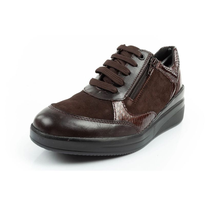 Scholl Emma Laces Women's Sports Shoes Leather Brown Platform Scholl