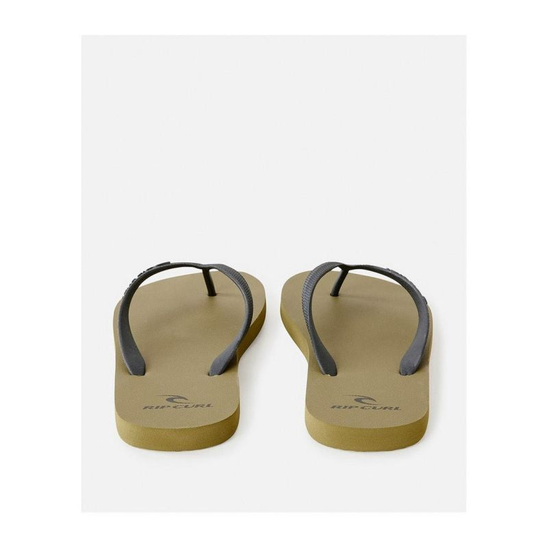 RIP CURL Brand Logo Bloom Open Toe Olive Beach Flip-Flops