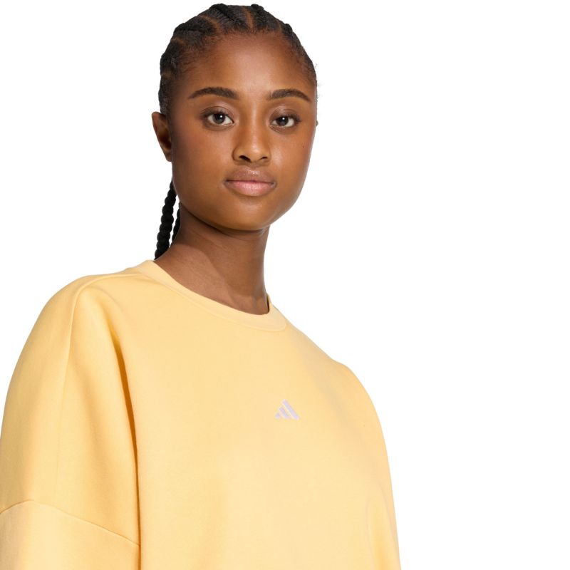 adidas Essentials Small Logo Feelcozy Women's Sweatshirt Yellow KC5278