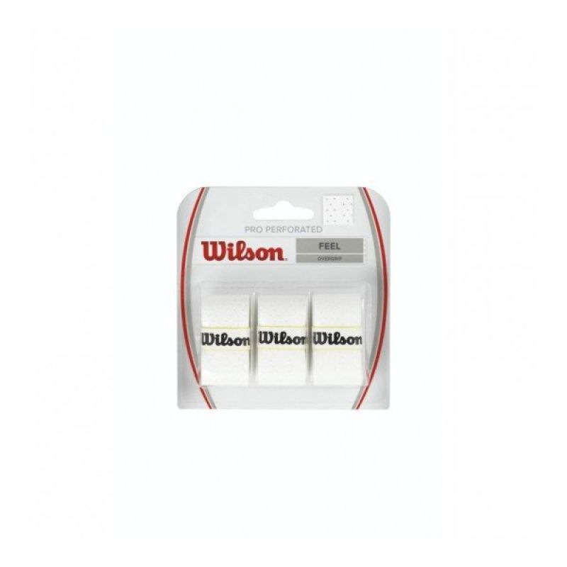 Wraps Wilson Pro Perforated 3 pcs white Accessories/Rackets and accessories Your Sports Performance