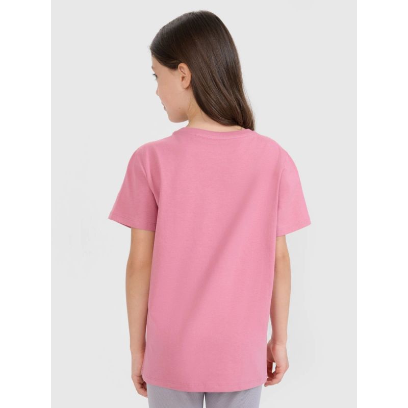 Regular plain girls' T-shirt 4F 4FJWSS25TTSHF2177-56S *Kategoria tymczasowa Your Sports Performance