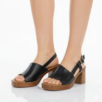 Women's black high-heeled sandals Potocki 54324 To be categorized Your Sports Performance