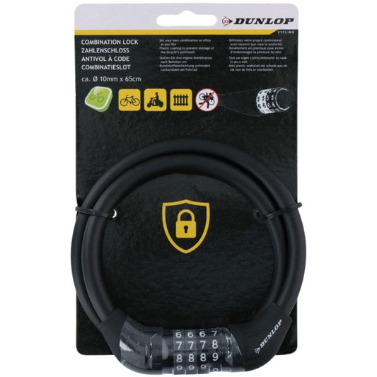 Dunlop bike lock cable, code 10 mm x 65 cm 1042497 Accessories/Bicycle/Akcesoria rowerowe Your Sports Performance