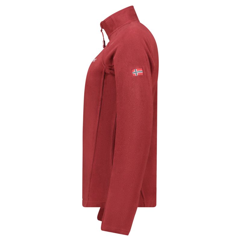 Geographical Norway TUG FZ BURGUNDY DB LADY 268 Women's Fleece Jacket (WA1716F/GN-BURGUNDY)
