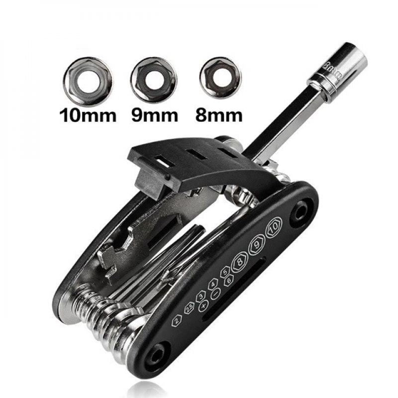 Rockbros GJ1601 16-in-1 Multi-Tool for Bicycle Repair - Black Import z Action/Rowery i akcesoria/Narzędzia Your Sports Performance