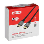 UNITEK CABLE HDMI 2.1, 8K 60HZ, 4K 120HZ, 5M, C140W Kable i adaptery/Kable HDMI Your Sports Performance