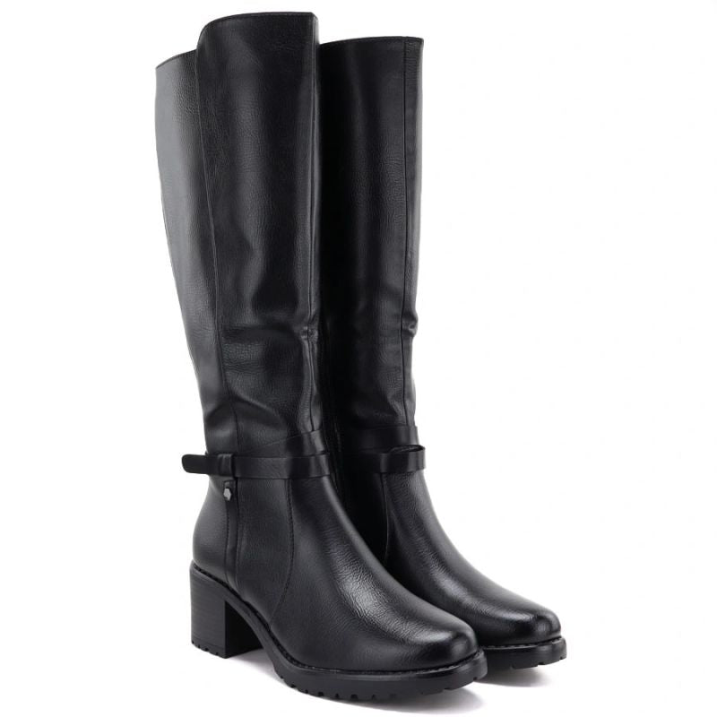 Black women’s heeled boots Potocki SZ12829