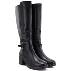 Black women’s heeled boots Potocki SZ12829