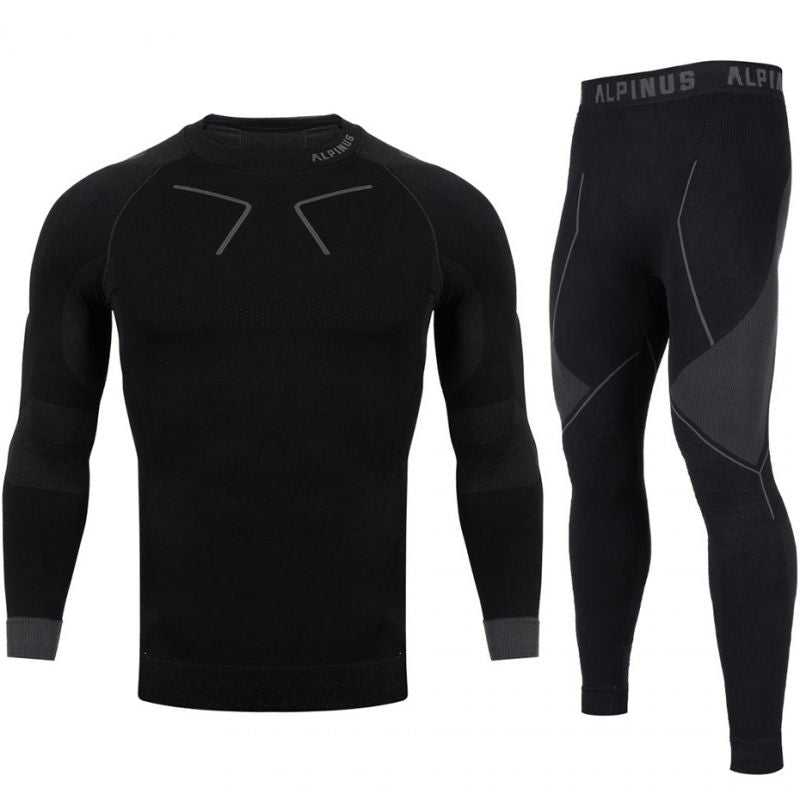 Alpinus Tactical Base Layer Set Thermoactive Underwear Black and Gray M GT43276 Clothing/Ski/Alpinus Your Sports Performance