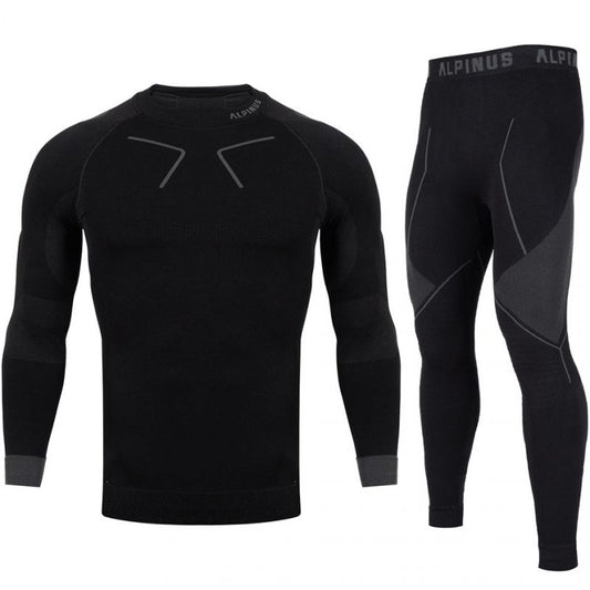 Alpinus Tactical Base Layer Set Thermoactive Underwear Black and Gray M GT43276 Clothing/Ski/Alpinus Your Sports Performance