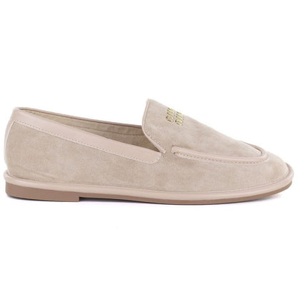 Women's suede lords shoes beige Vinceza 62271 Vinceza