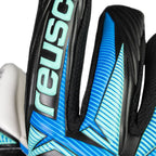 Reusch Attrakt RE:Grip NC Junior goalkeeper gloves black and blue 5672535 7272