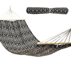 GARDEN HAMMOCK FOR 1 PERSON 200X100CM WITH SPREADER BAR ETHNO BLACK AND WHITE Home and Garden/Garden Your Sports Performance