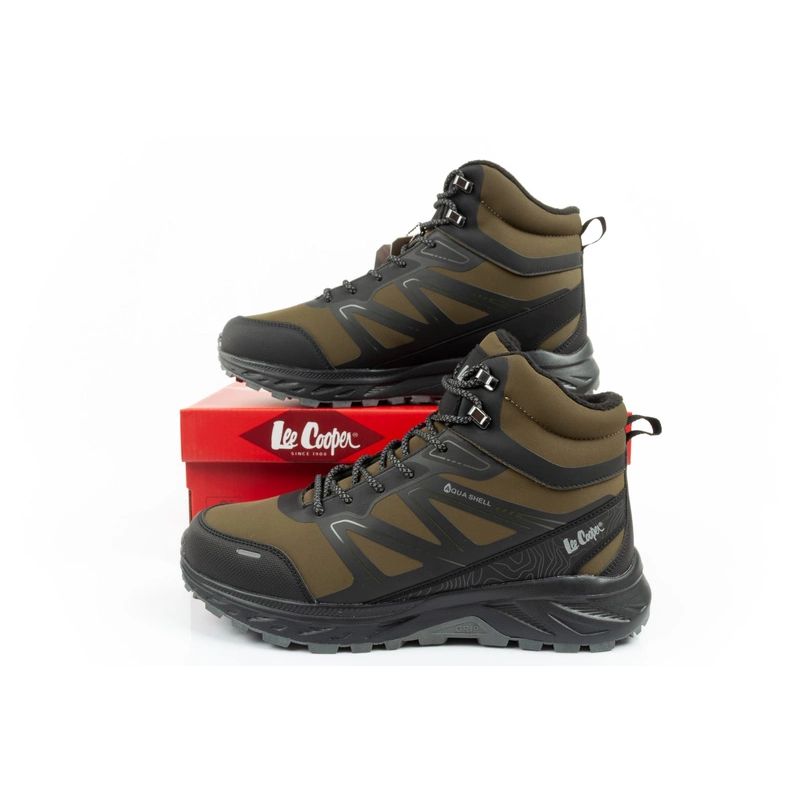Lee Cooper men's winter hiking boots insulated waterproof green Lee Cooper