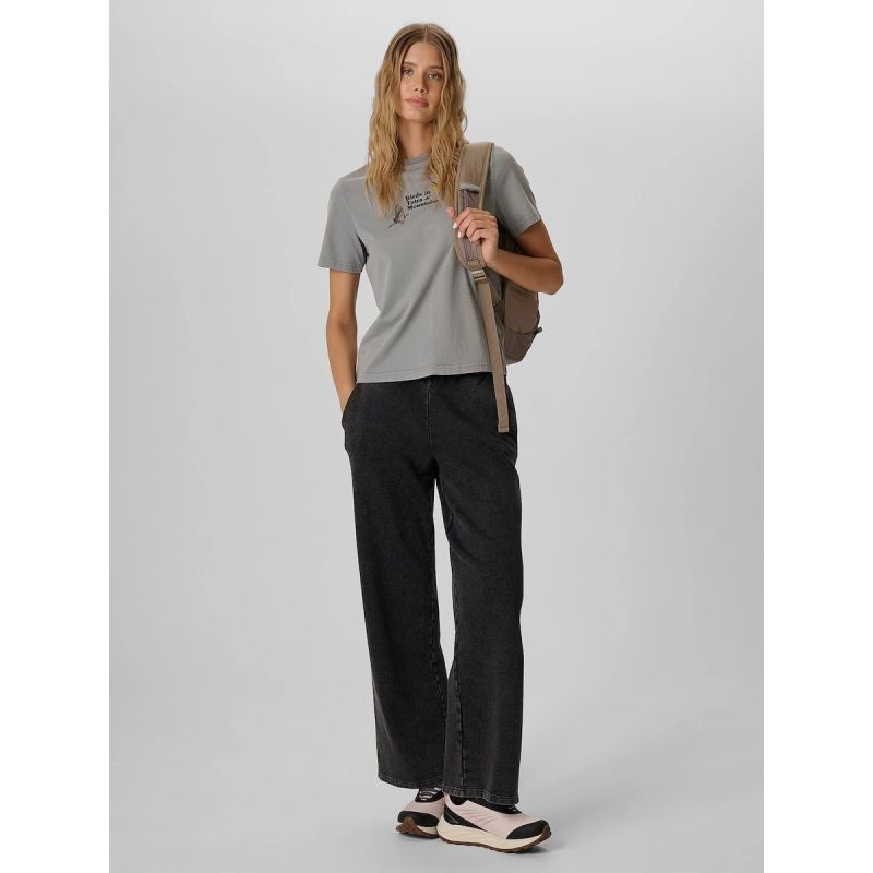 Women's loose T-shirt with print 4F 4FKAW26TTSHF4502-26S