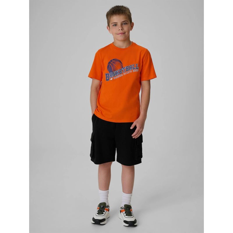 Boy's regular printed T-shirt 4F 4FJRSS26TTSHM4278-70S