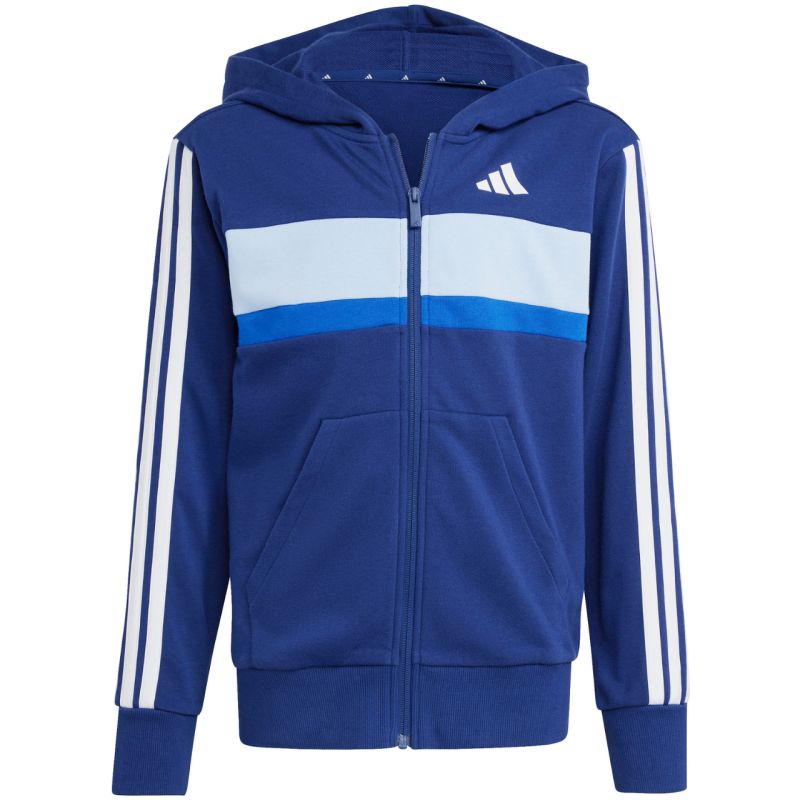 adidas Seasonal Essentials Tiberio 3-Stripes French Terry Tracksuit for Kids Navy Blue JI6035 In preparation Adidas