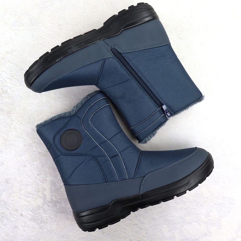 Women's flat insulated snow boots, navy blue, Potocki SU33310 To be categorized Your Sports Performance