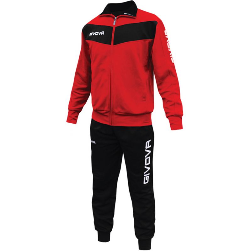 Tracksuit Givova Tuta Visa TR018 1210 red/black Clothing/Football/Mężczyźni/Joma Givova