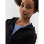 Girls' sweatshirt with a hood, 4F Junior Clothing Your Sports Performance