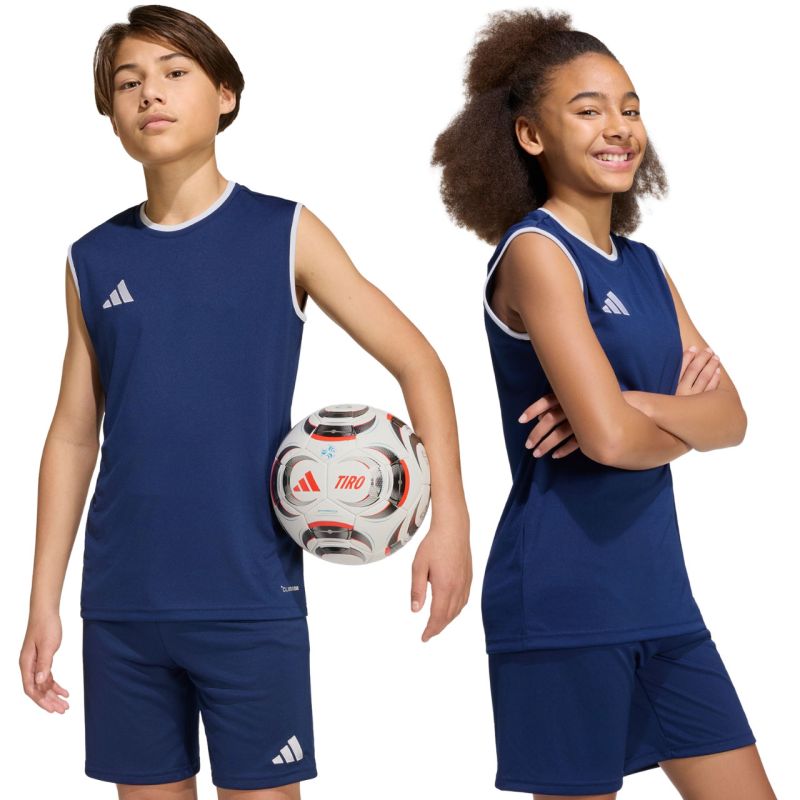 adidas Entrada 26 Sleeveless Jersey Kids' Shirt Navy KB3936