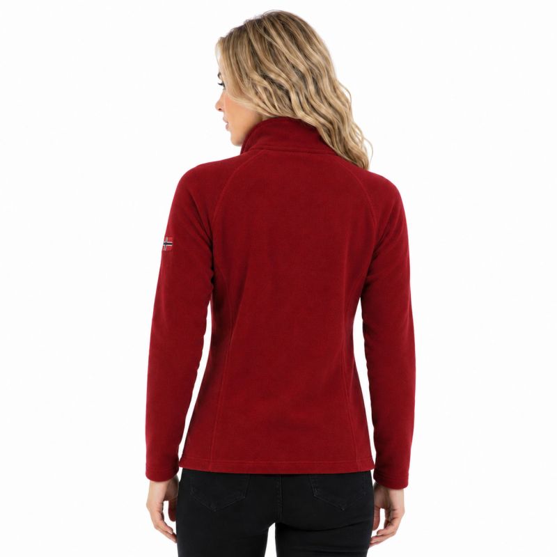 Geographical Norway TUG FZ BURGUNDY DB LADY 268 Women's Fleece Jacket (WA1716F/GN-BURGUNDY)